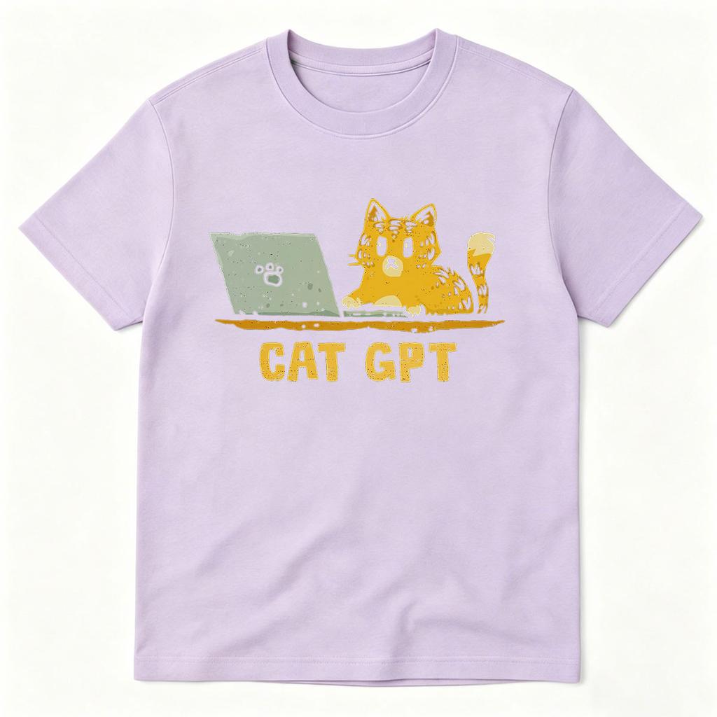 Funny Cat GPT Graphic Tshirt Unisex Women Clothing Fashion Vintage Tshirts Summer Cotton Casual Oversized Short Sleeve T Shirts