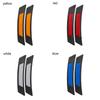 2Pcs Hot Warning Protection Strip Carbon Fiber Edge Guard Wheel Eyebrow Car Reflective Sticker