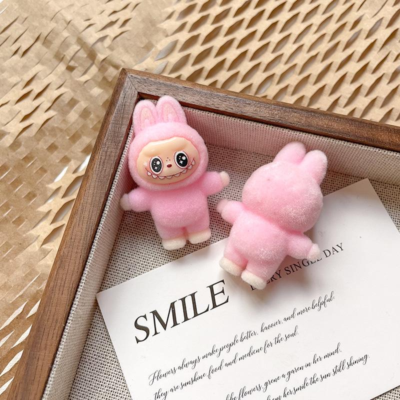 Figure Labubu The Monsters Monster Toy Children's Fluffy Pink 4 Cm