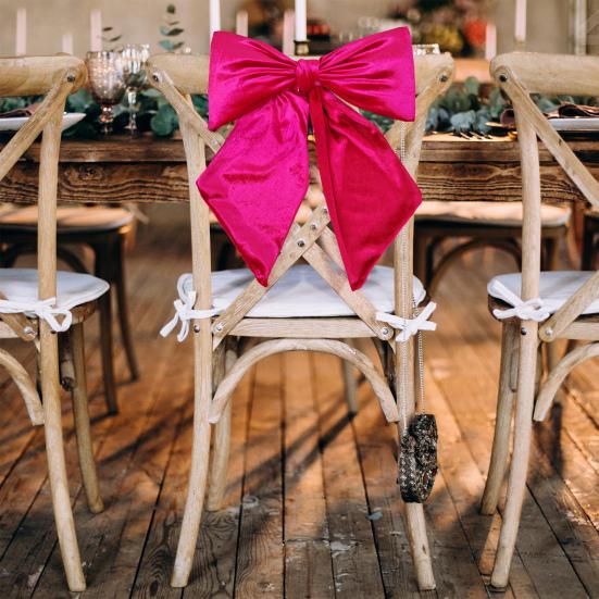 Sametová mašle vánoční stromek dekorace svatební dveřní okenní dekorace slavnostní domácí akcent pro sváteční oslavy