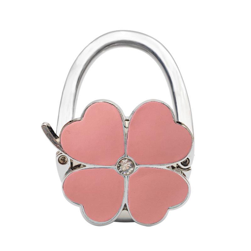 Four-Leaf Clover Enamel Handbag Hook - Zinc Alloy Hanger