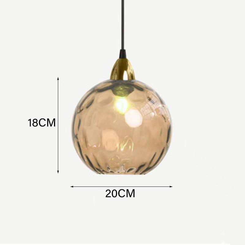 

Modern Minimalist Glass Pendant Light for Bedroom, Bar, or Dining Table Without light source * E27 бурштин