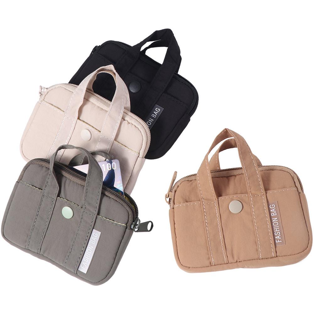 Korean Style Nylon Coin Purse Portable Mini Earphone Storage Bag Practical Card Pouch  Girls