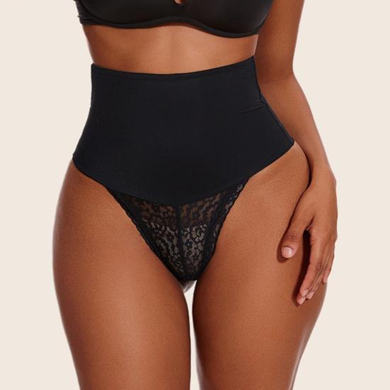 Tummy Control Thong Shapewear for Women High Waisted Stretch Body Shaper Underwear Sexy T Back Lace Thong Girdle Panties