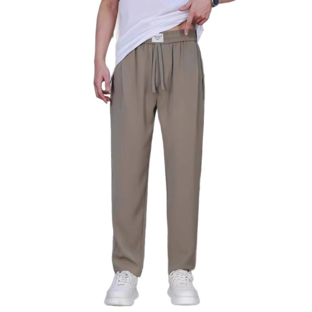 Spring and summer drape pants men's light luxury and silky anti-wrinkle drape pants straight pants autumn and winter versatile casual pants men