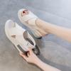 Fashion GKTINOO Genuine Leather Wedges Sandals For Women High Heels Platform Sandals Summer Casual Shoes 2025 Sandalias Mujer