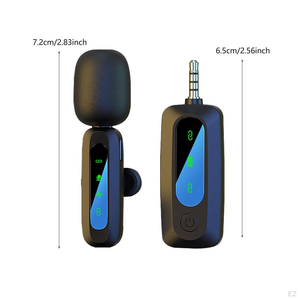 Lavalier Microphone with Receiver Lapel Mic for Vlog Video Recording Speaker