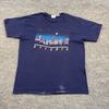 Vintage 1986 Atlanta Georgia Skyline Shirt Größe L 22x26 Blau