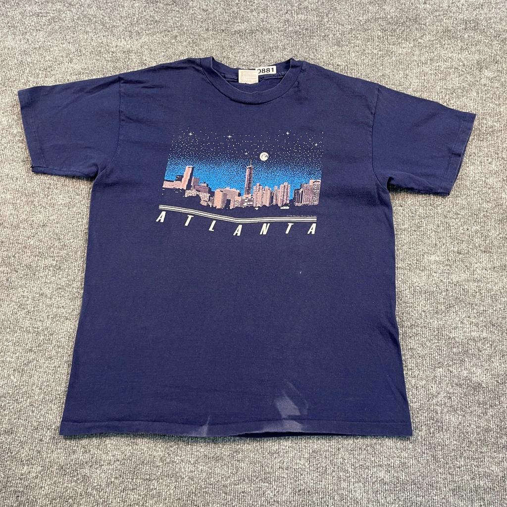 Vintage tričko Atlanta Georgia Skyline z roku 1986 Velikost L 22x26 Modré