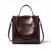 2025 Cowhide Women's Versatile Handbag, Genuine Leather Commuter Shoulder Bag - European/American Style, Large Capacity, High-End Feel