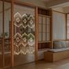 Classic Wood Bead Curtain, 90 x 175 cm w/ 31 Intricate Bead Strands, Handcrafted Natural Room Divider for Doorway & Window Decor