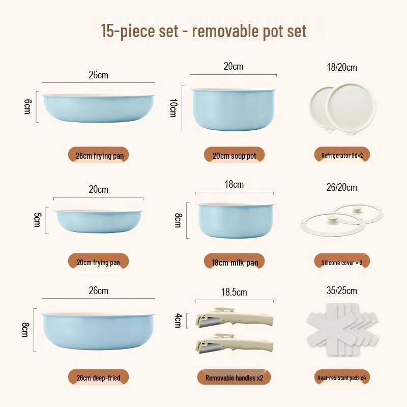 Detachable Stacking Cookware Set