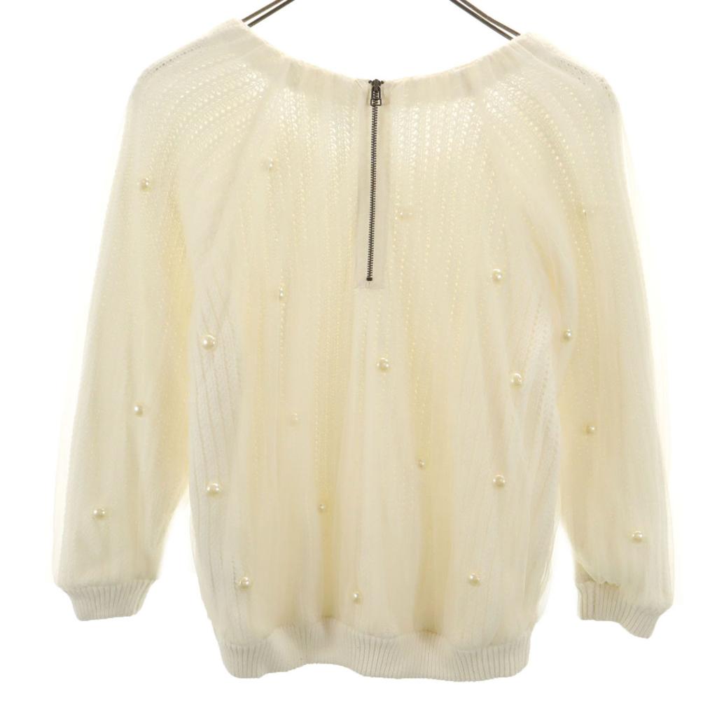 Beauty Products LANVIN En Bleu 7 Minutes Sleeve Tulle with Pearls Knit Women Used