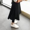 Winter Skirt Leggings Irregular Fake Two-Piece Design Velvet Lined Women Culottes High-waisted Stretchy Culottes