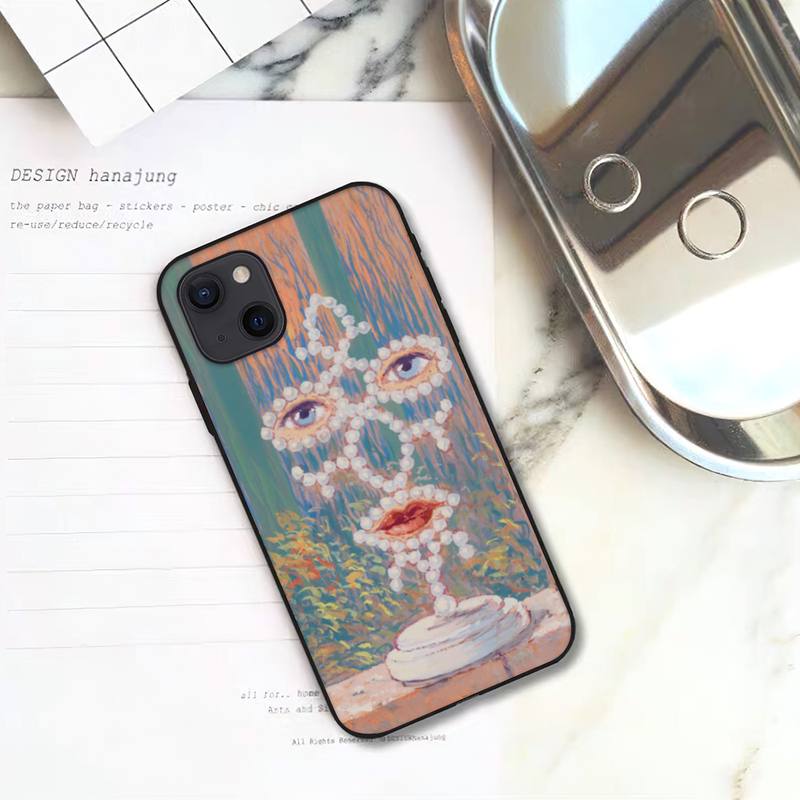 Custodia per telefono Rene Magritte Art per iPhone 11 12 Mini 13 14 Pro XS Max X 8 7 6s Plus 5 SE XR Shell