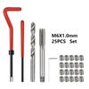 25 Stück Gewindereparatur-Set M3 M4 M5 M6 Schraubgewindeeinsätze zur Reparatur beschädigter Gewinde Reparaturwerkzeuge Bohrer