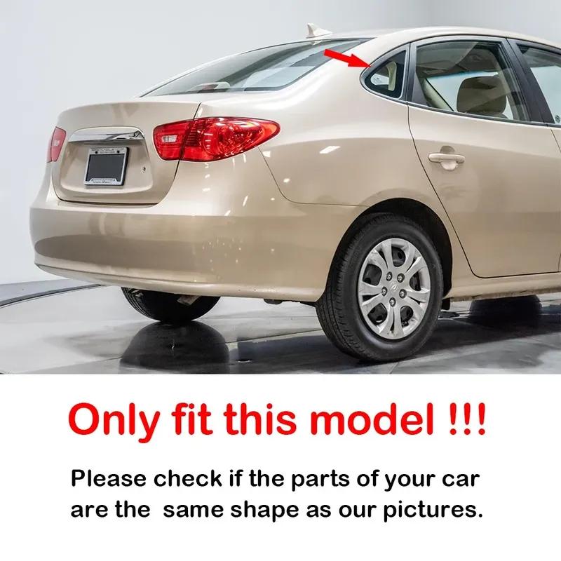 For Hyundai Elantra 2007-2010 ABS Plastic Window Quarter Louver Scoop Cover Side Vent Shutter Trim Car Adhesive Accessories