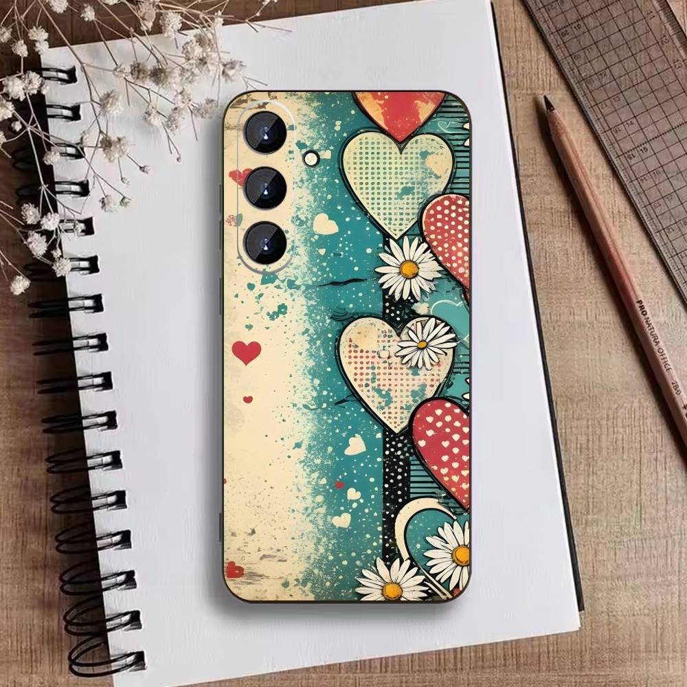 Y2k J-INS Graffiti Phone Case For Samsung Galaxy A73,A21s,A22,A31,A52,A53,A71,A41Soft Black Shell