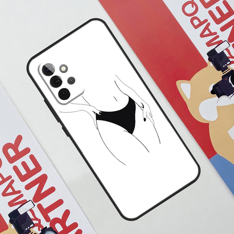 Woman Body Line Art Case For Samsung Galaxy A34 A54 A14 A56 A36 A16 A06 A13 A53 A12 A22 A32 A52 A35 A17 A15 A55