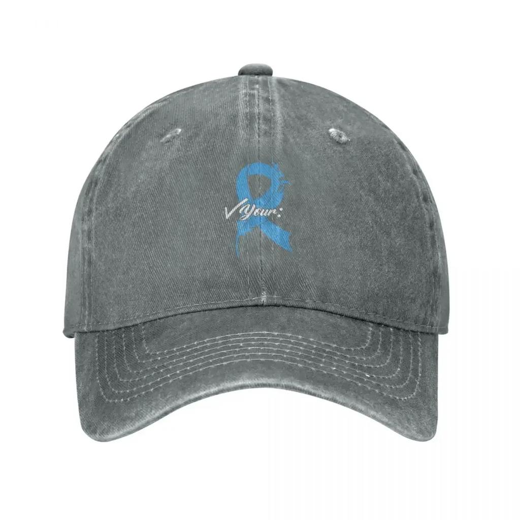 Check Your Colon Colorectal Cancer Awareness Blue Ribbon Baseball Cap hard hat Rugby party Hat fun hats Women Unisexs