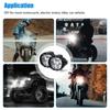 2pcs Led Headlight Motorcycles White Super Bright Auxiliary Working Front Light Scooter Spotlight Additional Spot Light Fog Lamp