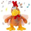 Electric Chick Stuffed Animal Squawking Chicken Musical Walking Singing Waving Rooster