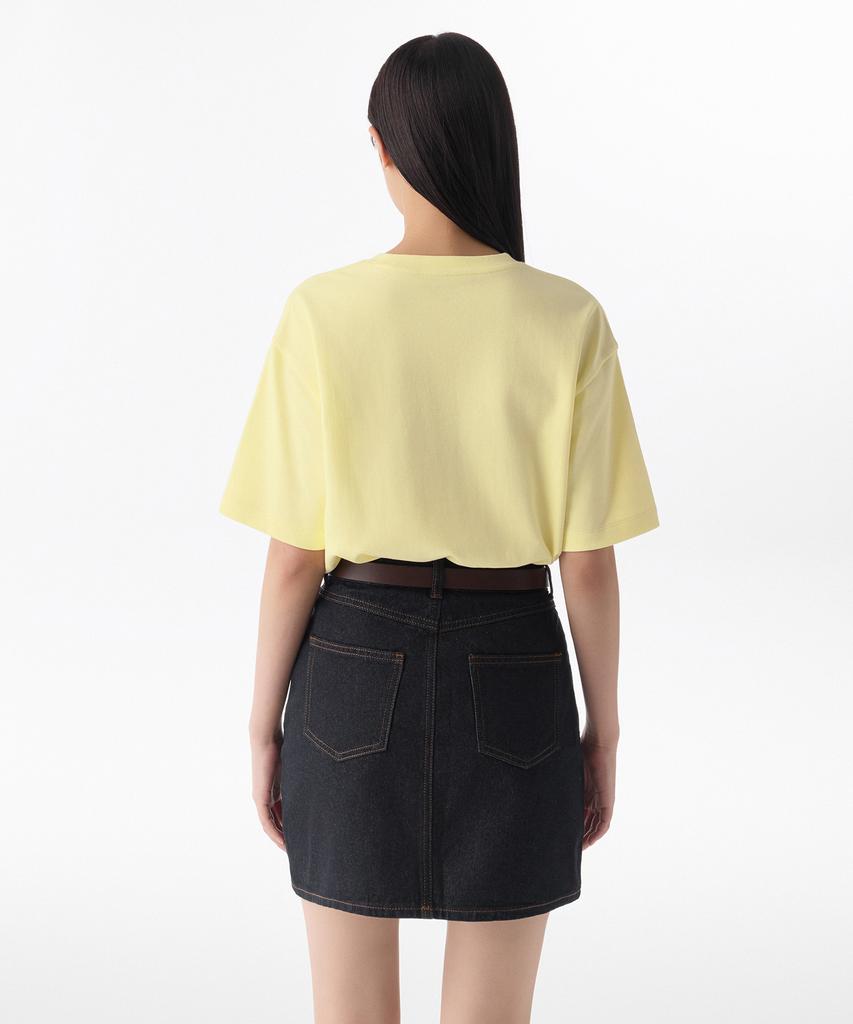 MUSINSA STANDARD WOMAN Women'S Relaxed Fit Crew Neck T-Shirt [Lemon]