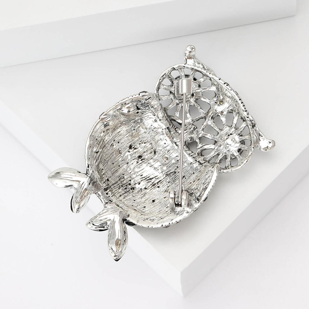 Personalized Retro Owl Brooch Fashion Elegant Rhinestone Bird Pin Clothing Accessories