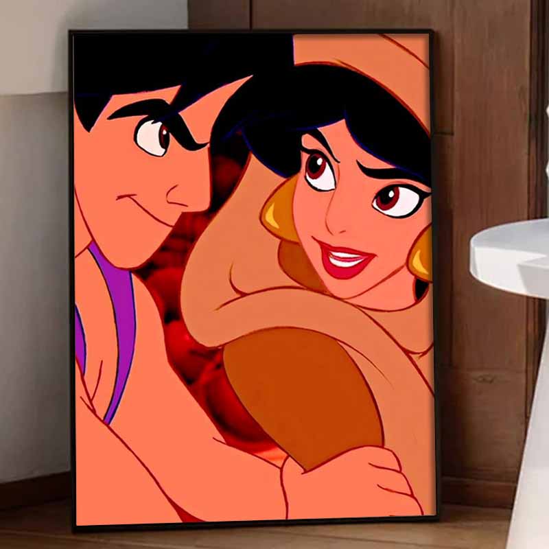 Disney Diamond Painting Kit Aladdin Princess Jasmine Hand Embroidery 5D DIY Diamond Art Home Decor Creative Handicrafts Room Decoration
