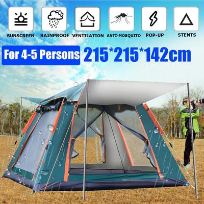 3-6 People Large Tent Quick Setup Family Tent Outdoor Waterproof Camping Hiking Foldable Folding Tent Double Layer Family Tents