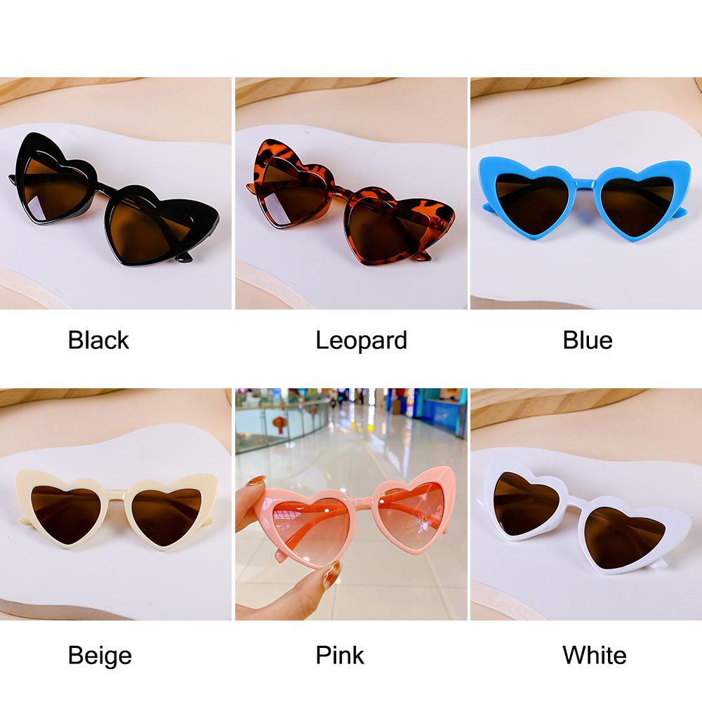 Unique Party Favor Heart Glasses Children Sun Glasses Kids Sunglasses Street Shooting Sunglasses Heart Shaped