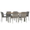 VidaXL Ensemble à manger jardin et coussins 7 pcs gris rotin, ensemble de salle à manger, ensemble de salle à manger 3184972