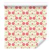 Wallpaper Flowers Cream, Coral and White for Living Room and Bedroom 50x1000