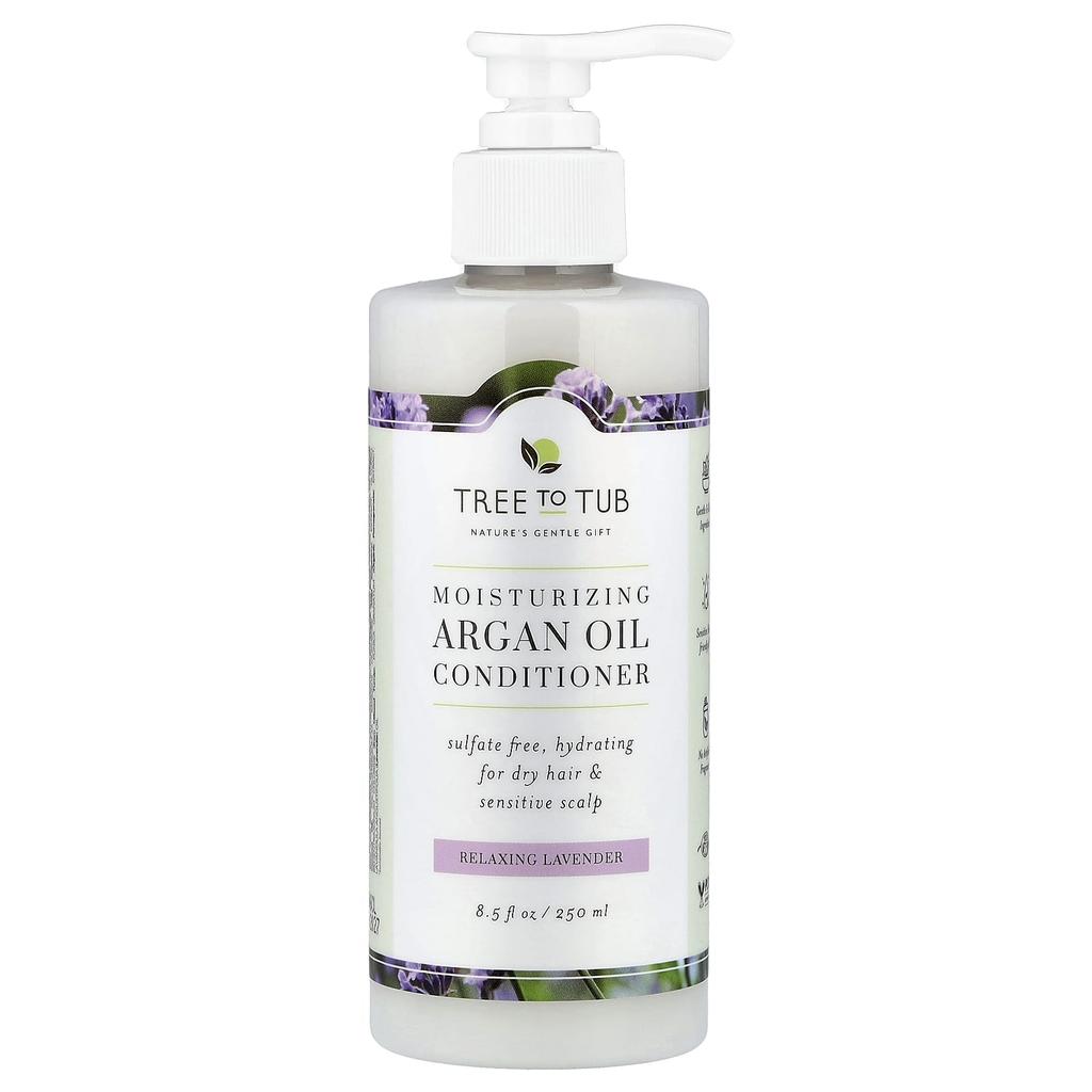Moisturizing Argan Oil Conditioner, For Dry Hair and Sensitive Scalp, Relaxing Lavender, 250 Ml (8.5 Fl Oz)