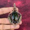 Pietersite Pendant Copper Wire Wrapped Handmade Pendant Genuine Gemstone Jewelry