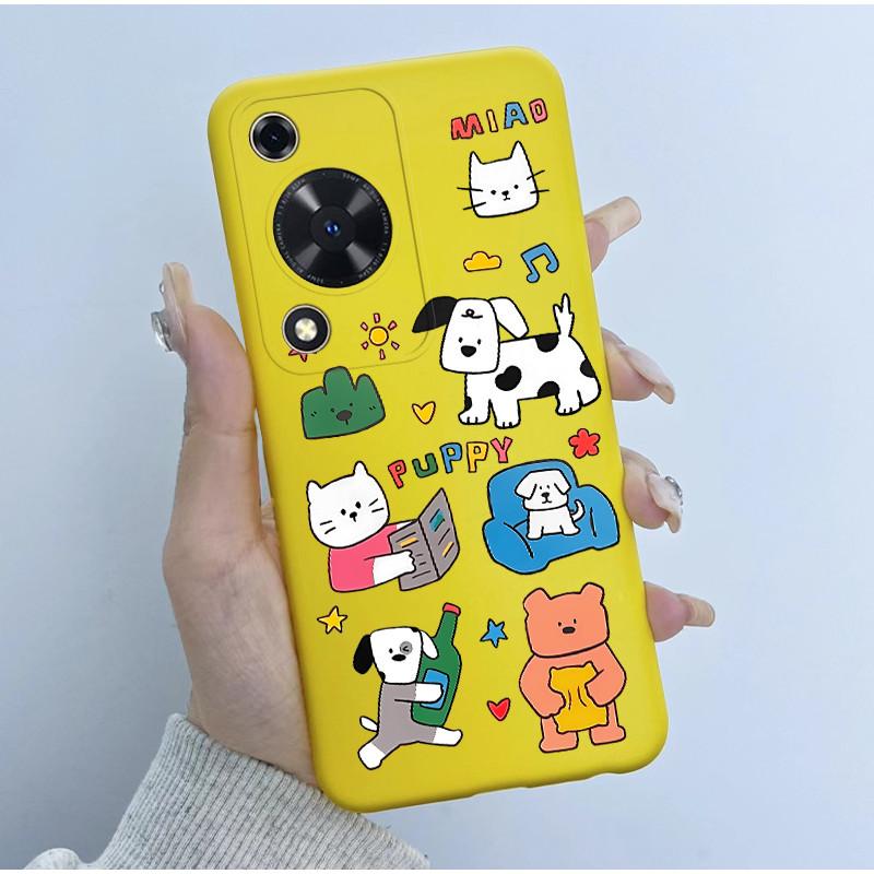Handyhülle für Huawei Nova Y72 Hüllen 6,75" Niedliche Panda-Astronauten-Abdeckung für Huawei Enjoy 70 NovaY72 MGA-LX3 Weiche Silikonhülle