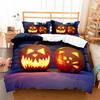 Pumpkin Lantern Duvet Cover Set Polyester Comforter Cover King Queen Full Twin Size Bedding Set With Pillowcase Halloween Gift