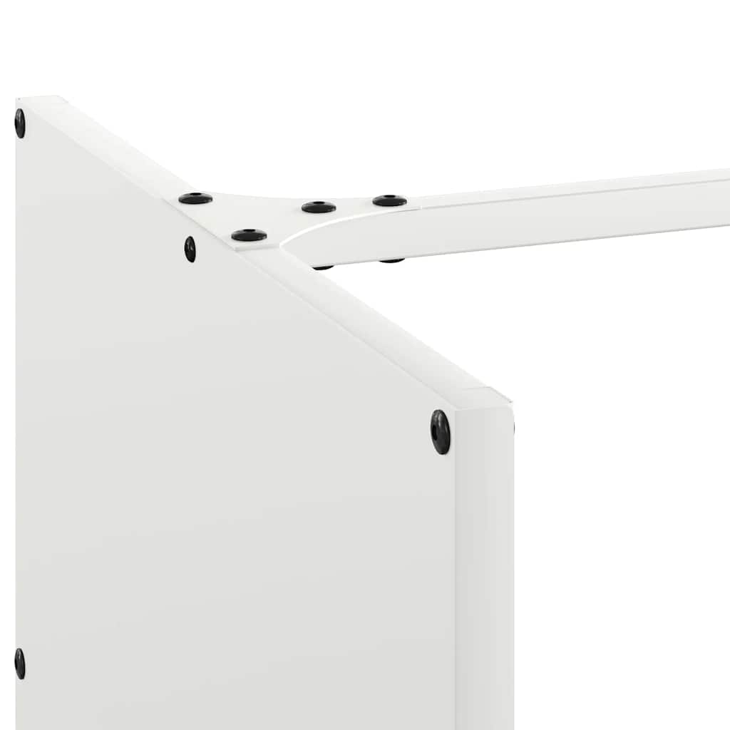 Firewood Rack White 40 x 40 x 40 cm Cold Rolled Steel
