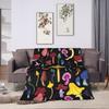 Psychedelic Mushrooms Knitted Blankets Plush Throw Blankets Bed Sofa Printed Soft Warm Bedspread