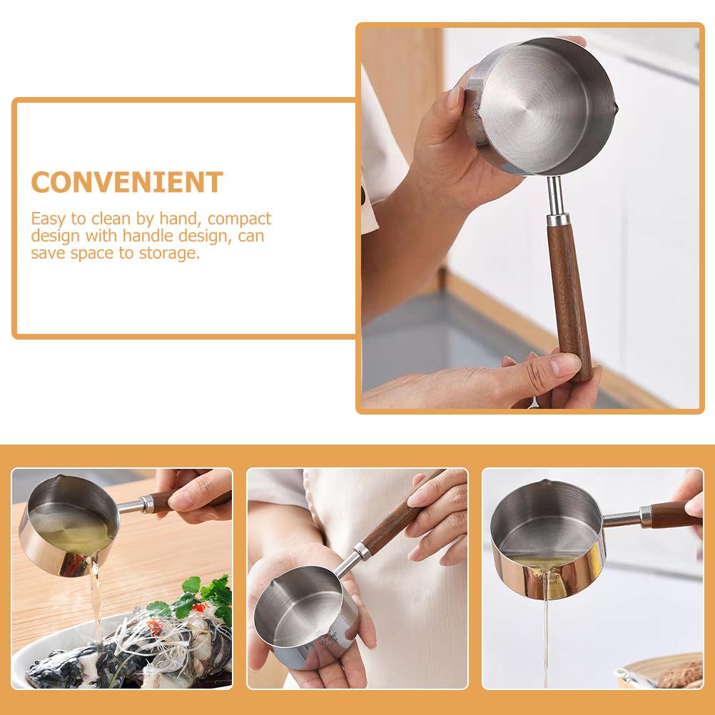 Butter Edelstahl Kleine Baby Pfannen Schöpfkelle Löffel Kochgeschirr 304 Aufschäumkännchen Mini Soße