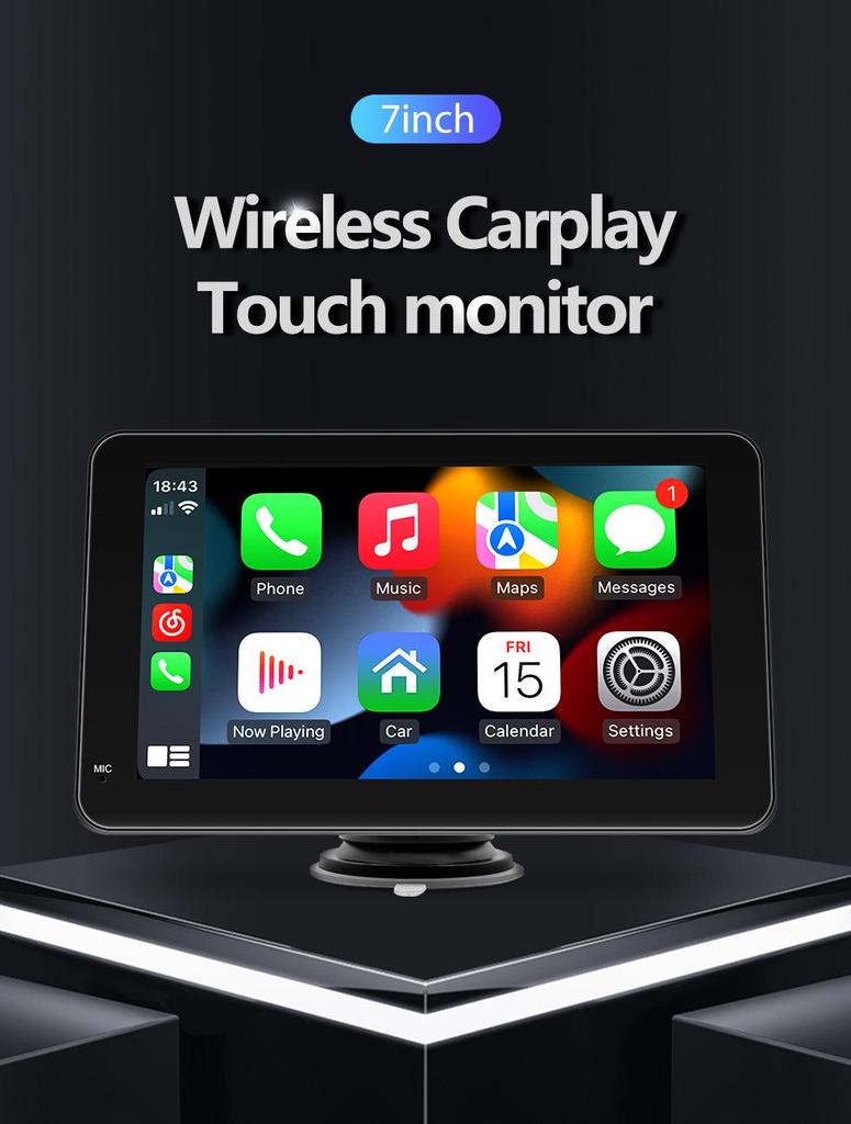 Ecran Wireless CarPlay de 7 inch - Exclusiv Transfrontalier