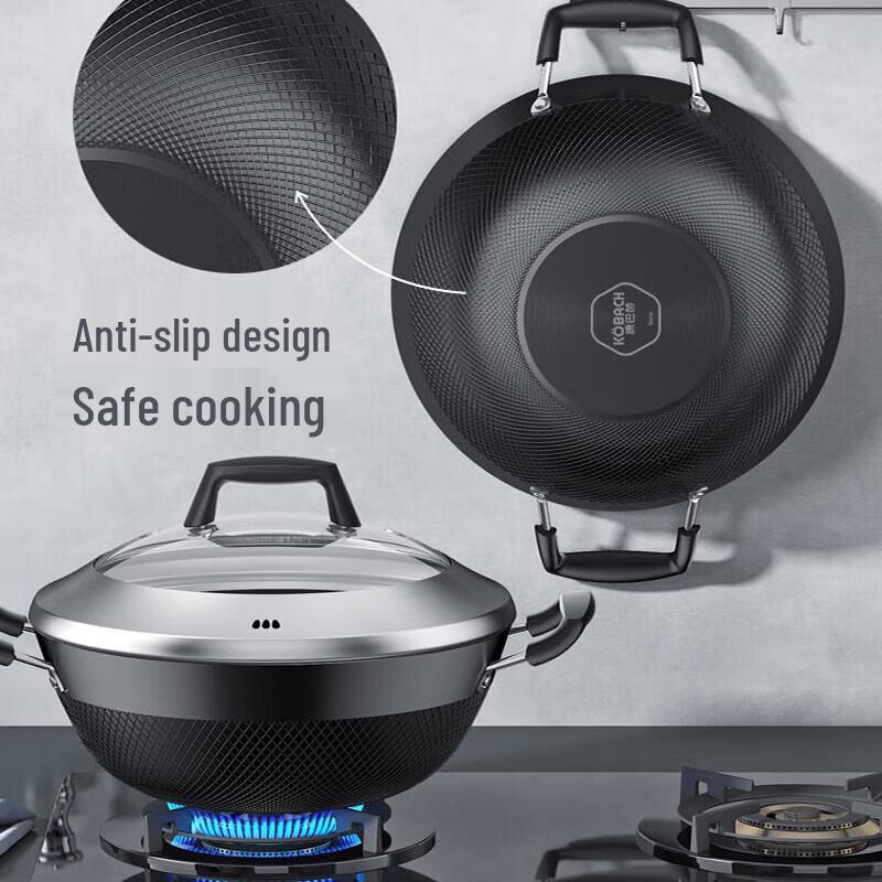 KOBACH Cast Iron Double-Handled Stewing Pan