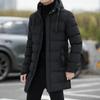 Зимние парки мужские длинные с капюшоном верхняя одежда пальто толстые теплые модные повседневные куртки-парки с капюшоном мужское водонепроницаемое пальто большого размера