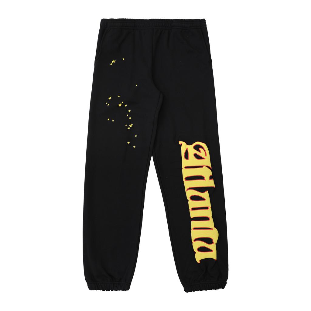 A high-quality SP5DER spider web foam printed hoodie, European and American large-size loose sweater.