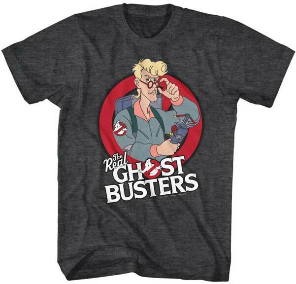 The Real Ghost Busters Animated Cartoon Egon Looking Over Glasses Men s T Shirt XL