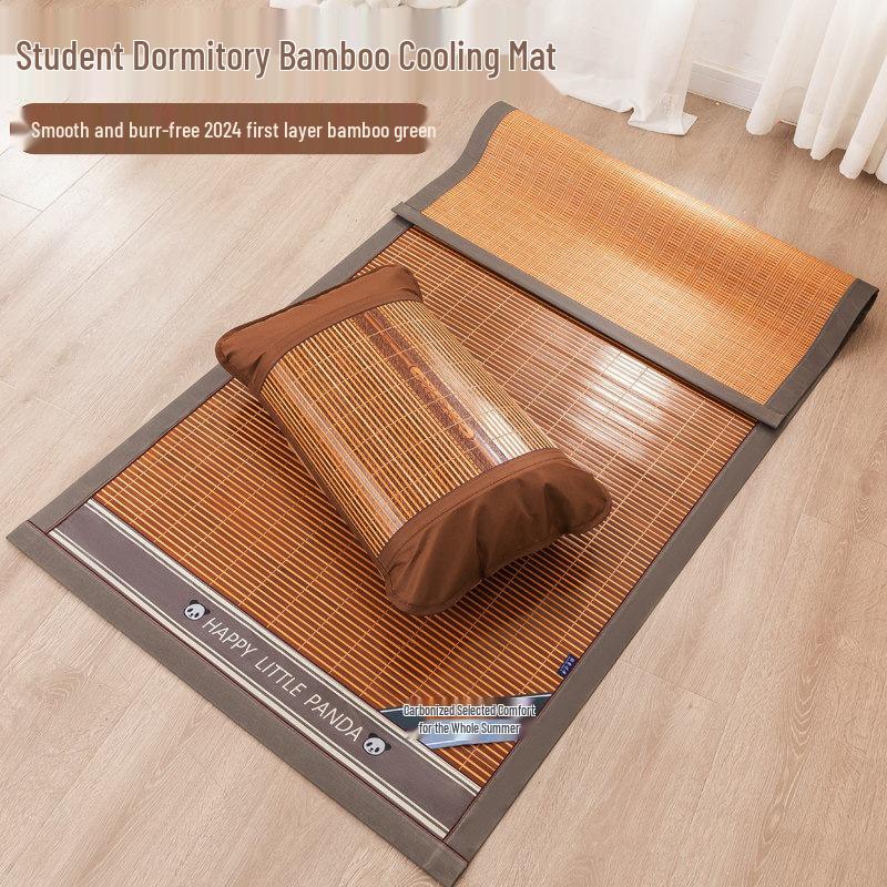 2026 New Summer Bamboo Mat - Foldable Double-Sided Cool Mat for Students, Single or Dorm Use, with Free Shipping