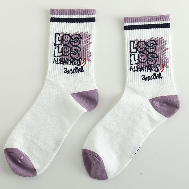 Roliga Herrstrumpor Glada Nya Mode Ins Stil Strumpor För Kvinnor Och Män Hip Hop Harajuku Tecknad Fotboll Bomullsstrumpor