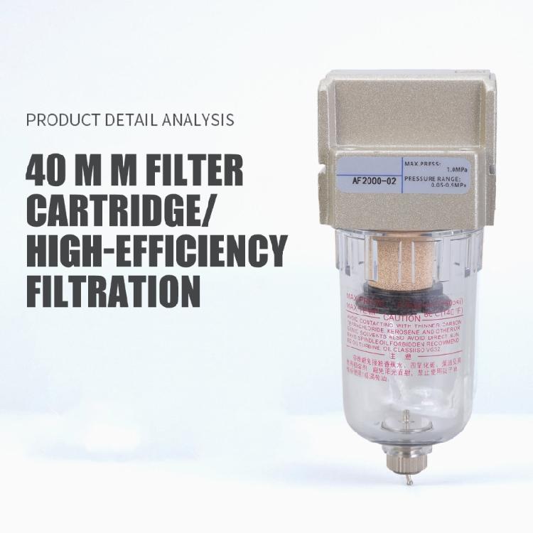 Multipurpose AF2000 02 Pneumatics Systems Air Filter Moisture Trap Portable for Enhances Equipment Long Time Use