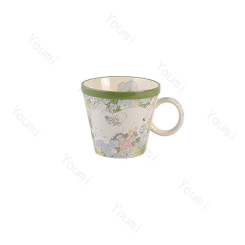 Creative Exquisite Flowers Mugs Light Luxury Restaurants Afternoon Tea Ceramic Coffee Cups Casual Office Cute Water Cup Gifts