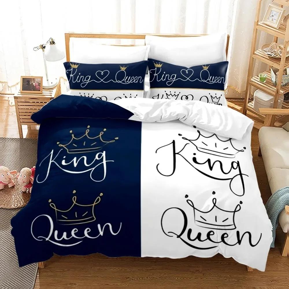 Neues King Queen Liebhaber Bettwäsche Set Einzelbett Twin Full Queen King Size Liebhaber Ölgemälde Bettset Aldult Jungen Schlafzimmer Bettbezug 020